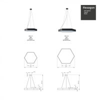 Светильник светодиодный Geometria ЭРА Hexagon SPO-122-W-40K-066 66Вт 4000К 4800Лм IP40 800*800*80 белый подвесной'