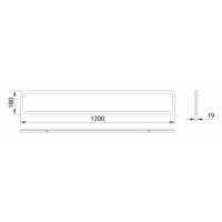 Светильник светодиодный ЭРА SPO-7-72-6K-P  72Вт 6500К 5000Лм IP40 1200x180x19 призма с проводом'